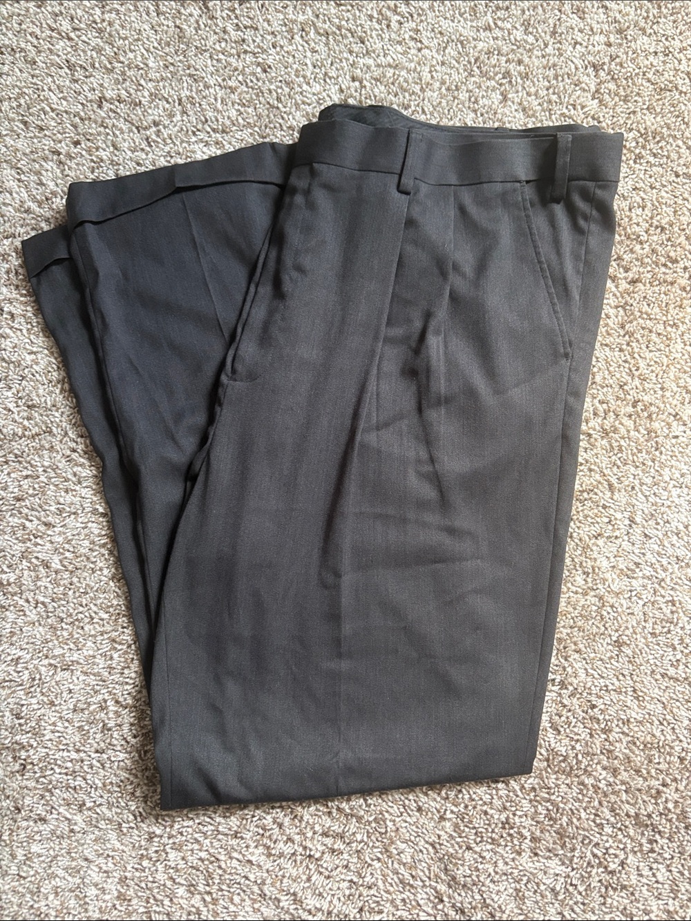 Men's Big and Tall Classic Dark Gray Dress Pants